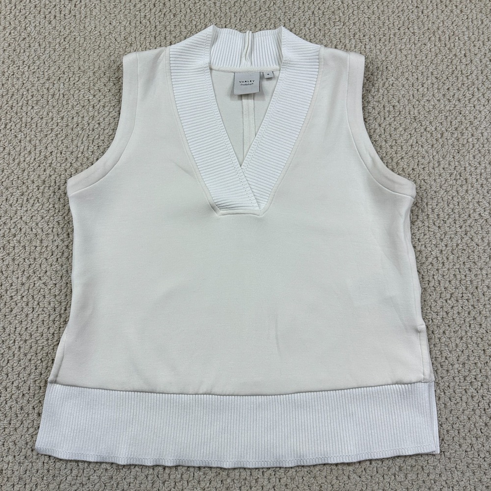 Varley Double Soft Sweat Top Womens M Pristine Freida V Neck Tank Relaxed Fit